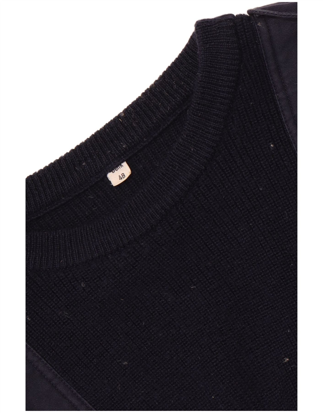 Vintage Mens Military Crew Neck Jumper Sweater IT 48 Medium Navy Blue