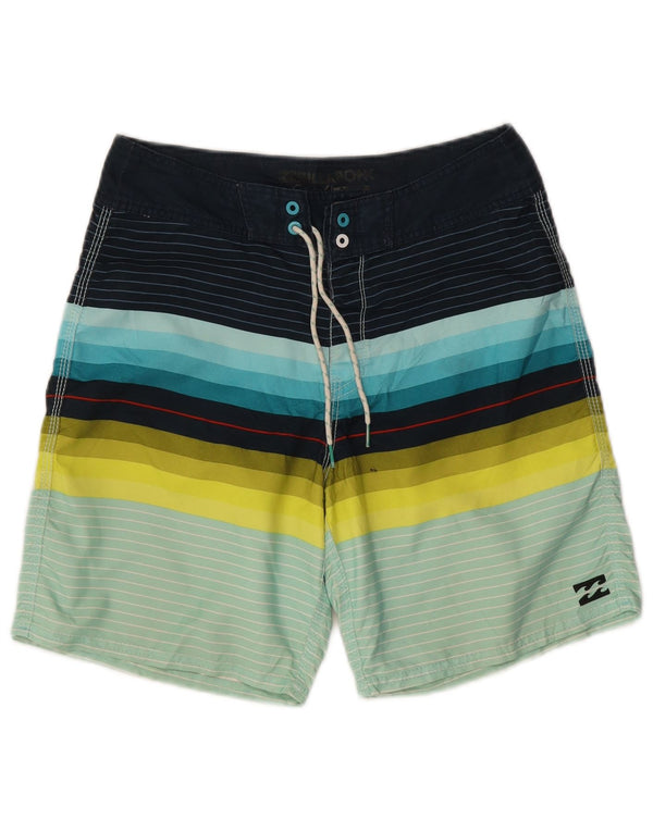 Billabong Boys Swimming Shorts 15-16 Years Multicoloured Striped Polyester