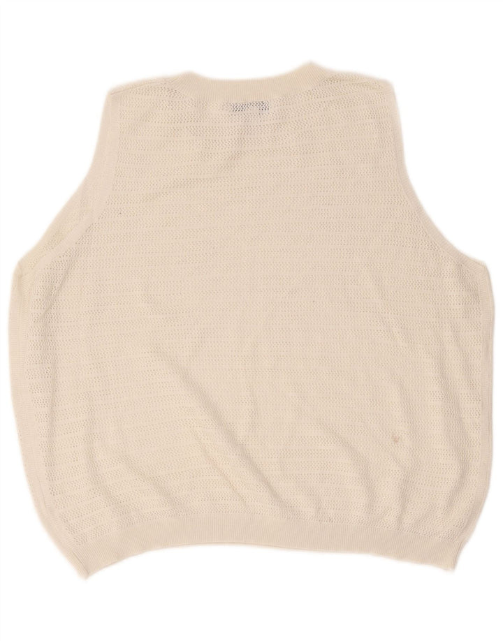 Marks & Spencer Womens Vest Tank Top UK 18 XL White Striped