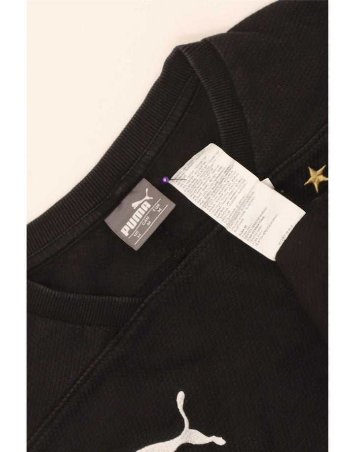 Puma Mens BVB Dortmund Sweatshirt Jumper Medium Black Cotton
