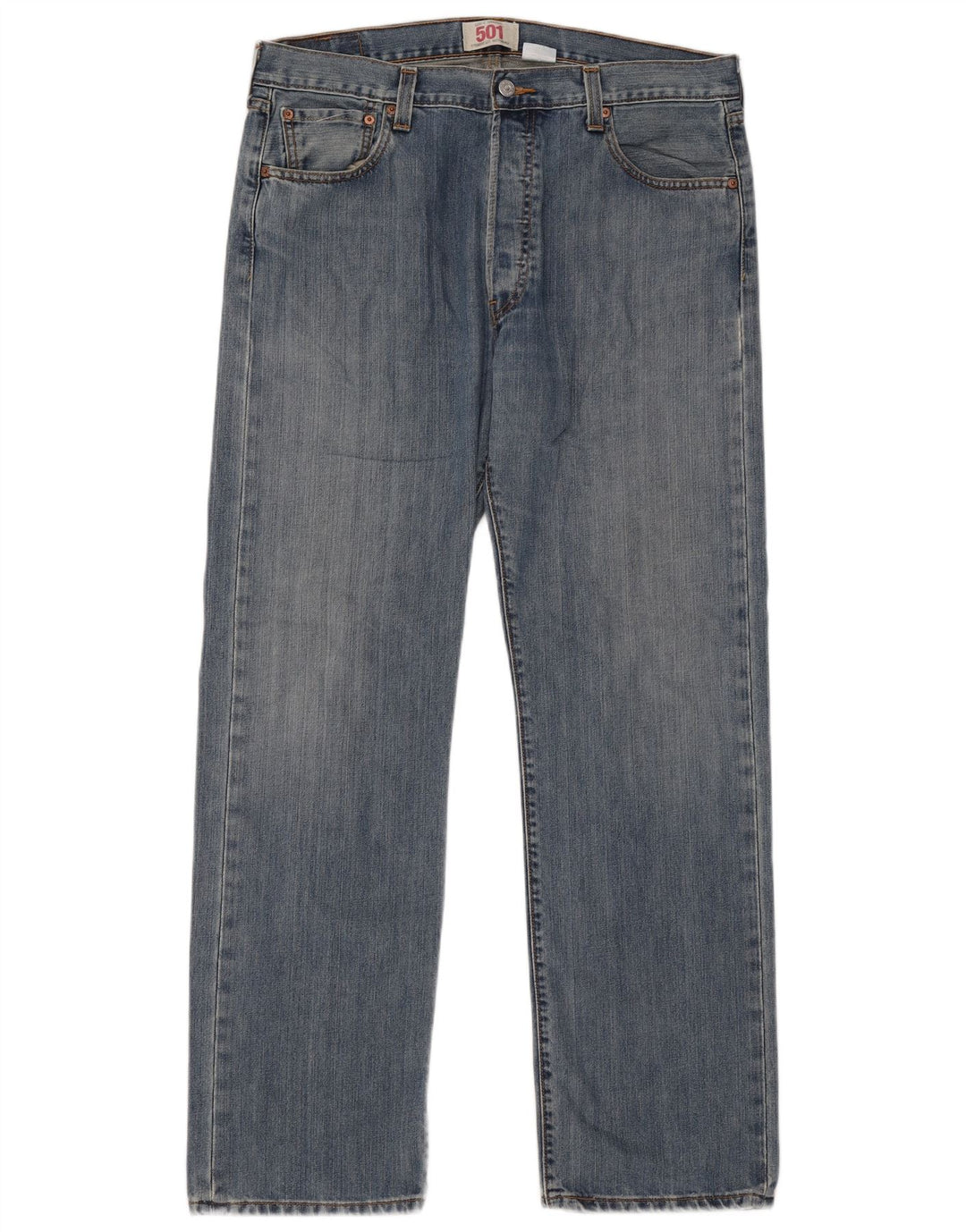 Levi's Mens 501 Straight Jeans W36 L32 Blue Cotton