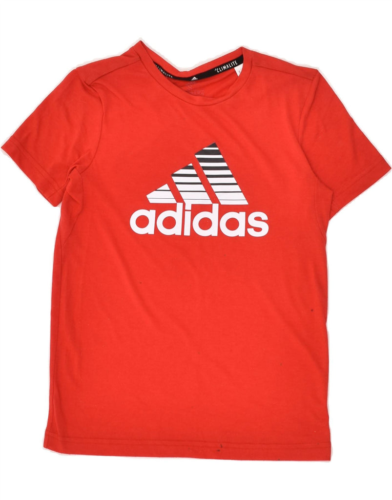 ADIDAS Boys Climalite Graphic T-Shirt Top 9-10 Years Small  Red | Vintage Adidas | Thrift | Second-Hand Adidas | Used Clothing | Messina Hembry 