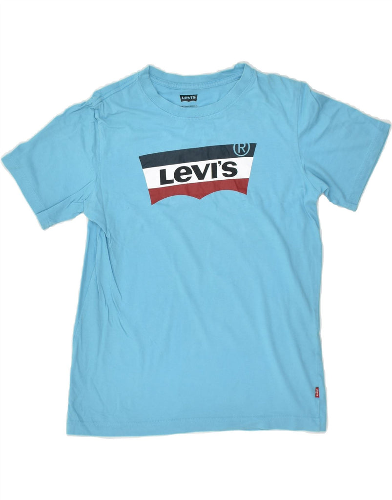 LEVI'S Boys Graphic T-Shirt Top 12-13 Years Large Blue Cotton | Vintage Levi's | Thrift | Second-Hand Levi's | Used Clothing | Messina Hembry 