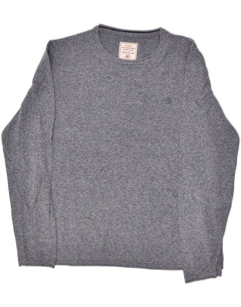 FAT FACE Mens Crew Neck Jumper Sweater Medium Grey Cotton | Vintage Fat Face | Thrift | Second-Hand Fat Face | Used Clothing | Messina Hembry 