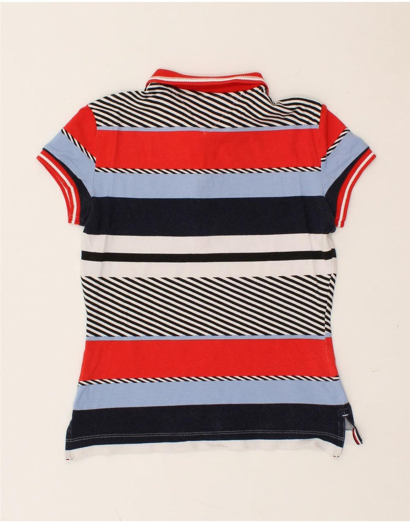 TOMMY HILFIGER Womens Polo Shirt UK 6 XS Multicoloured Striped | Vintage Tommy Hilfiger | Thrift | Second-Hand Tommy Hilfiger | Used Clothing | Messina Hembry 