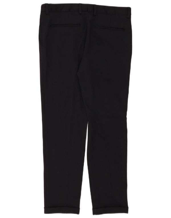 Zara Mens Slim Chino Trousers EU 40 Medium W31 L29 Navy Blue Polyester