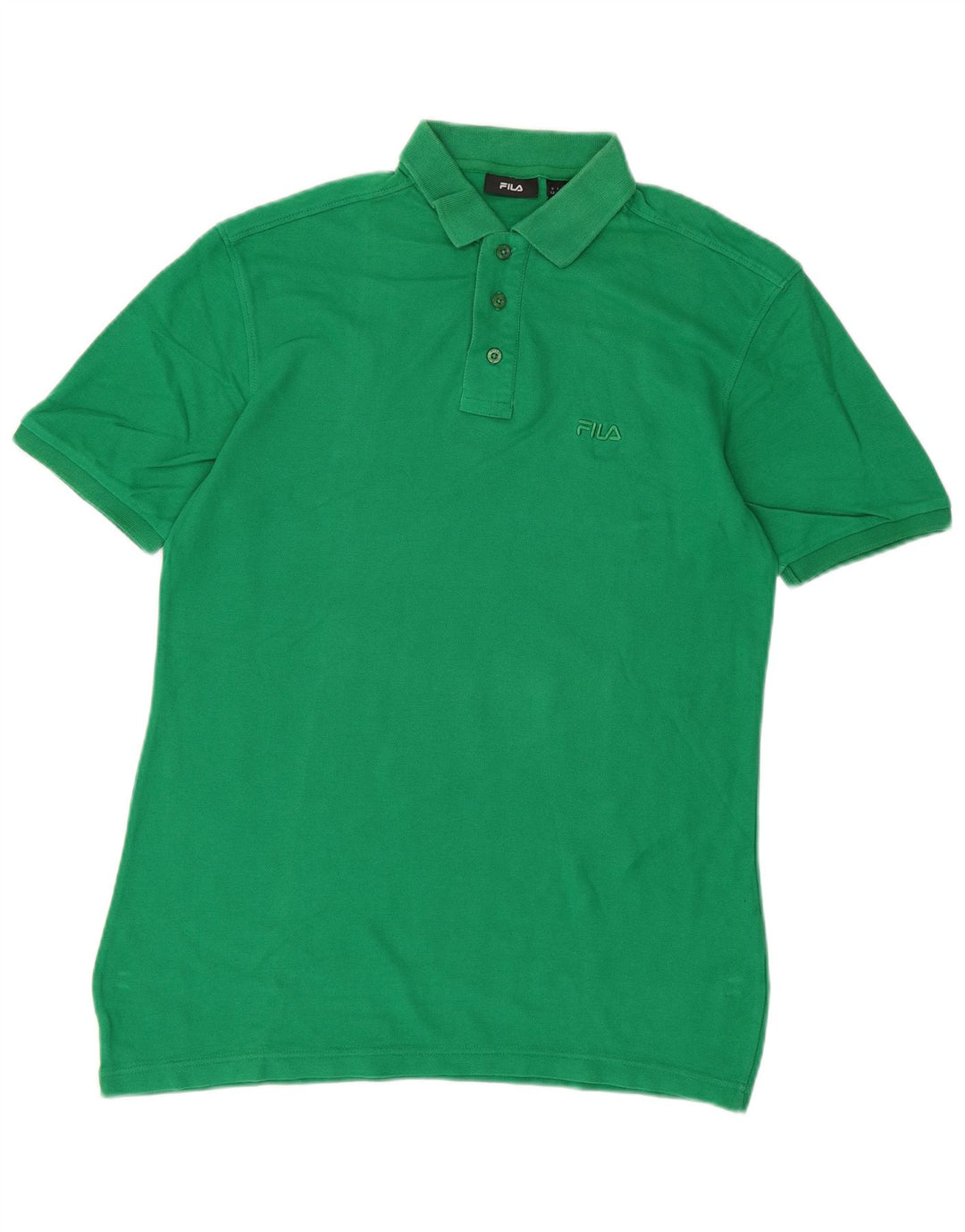 FILA Mens Polo Shirt Large Green Cotton
