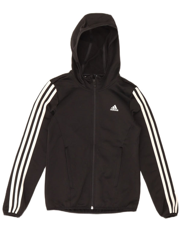 Adidas Boys Zip Hoodie Sweater 9-10 Years Black