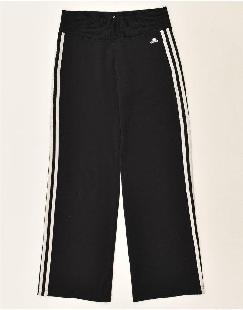 ADIDAS Womens Tracksuit Trousers UK 8 Small Black Polyester | Vintage Adidas | Thrift | Second-Hand Adidas | Used Clothing | Messina Hembry 