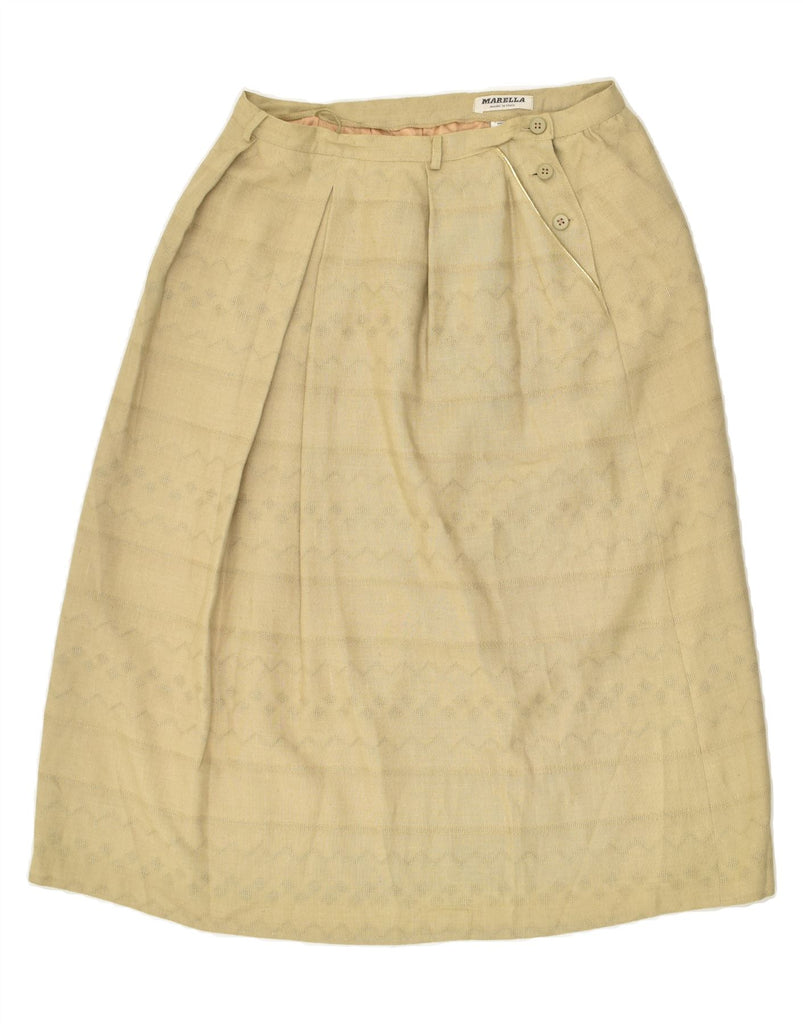 MARELLA Womens High Waist Straight Skirt UK 16 Large W28  Beige | Vintage Marella | Thrift | Second-Hand Marella | Used Clothing | Messina Hembry 