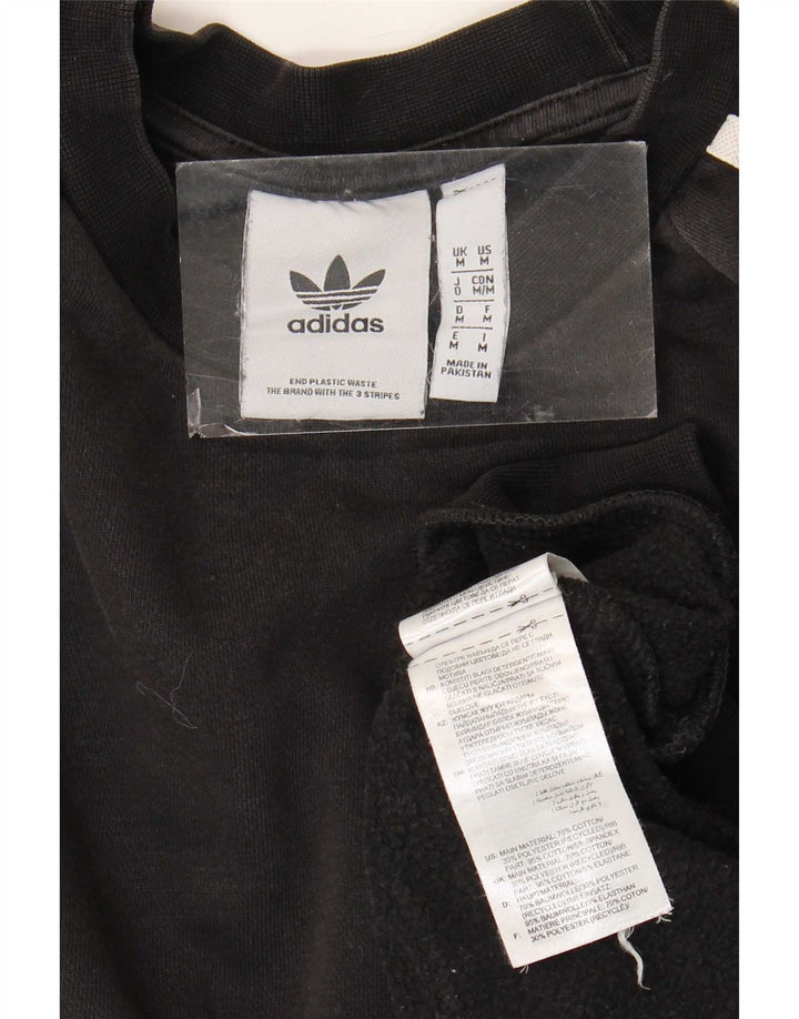 Adidas Mens Sweatshirt Jumper Medium Black Cotton
