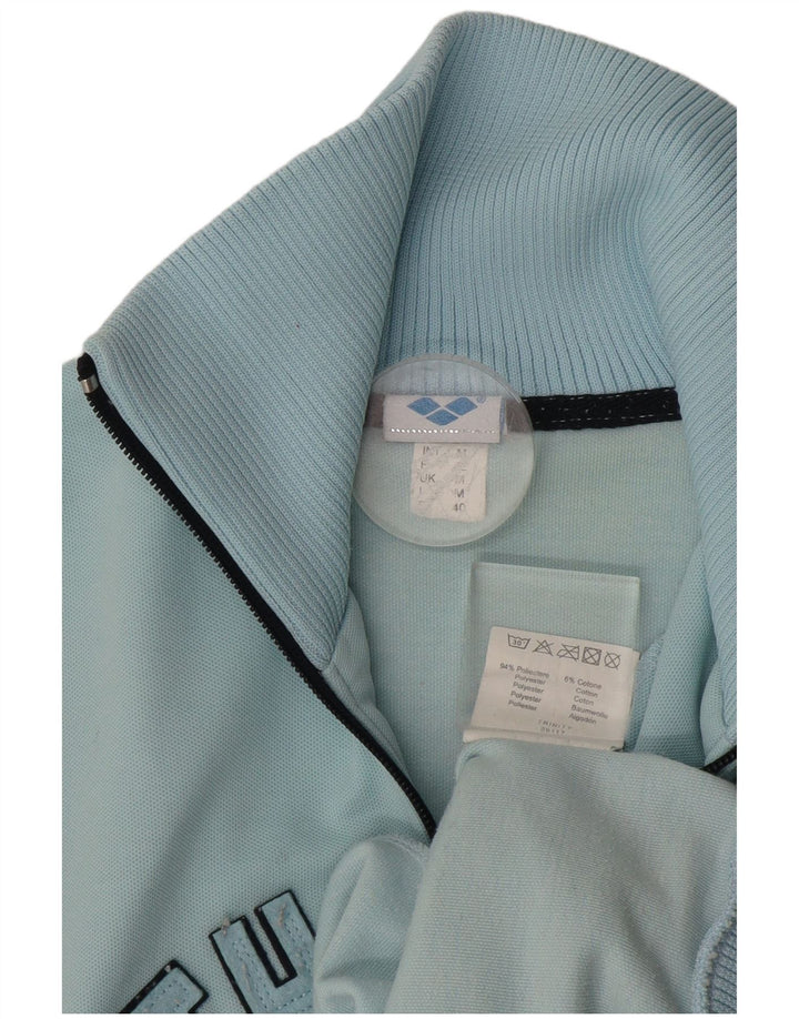 Arena Womens Graphic Tracksuit Top Jacket Medium Blue Polyester