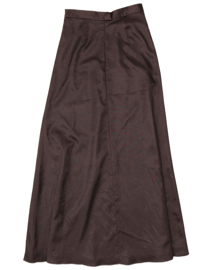 Vintage Womens Maxi Skirt UK 6 XS W24 Black Polyester