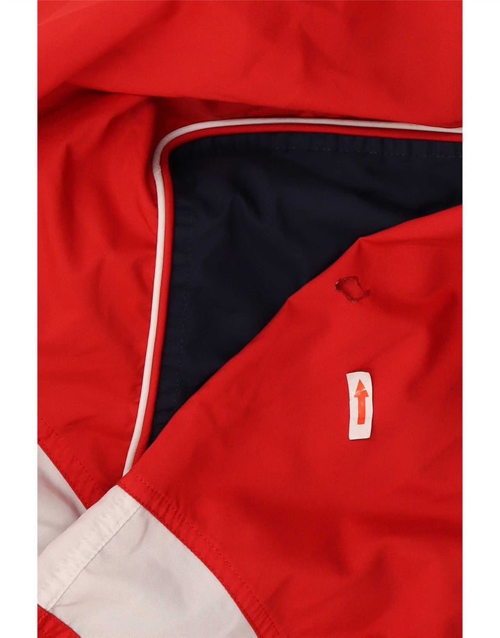Adidas Mens Tracksuit Top Jacket UK 46/48 XL Red Colourblock Polyester