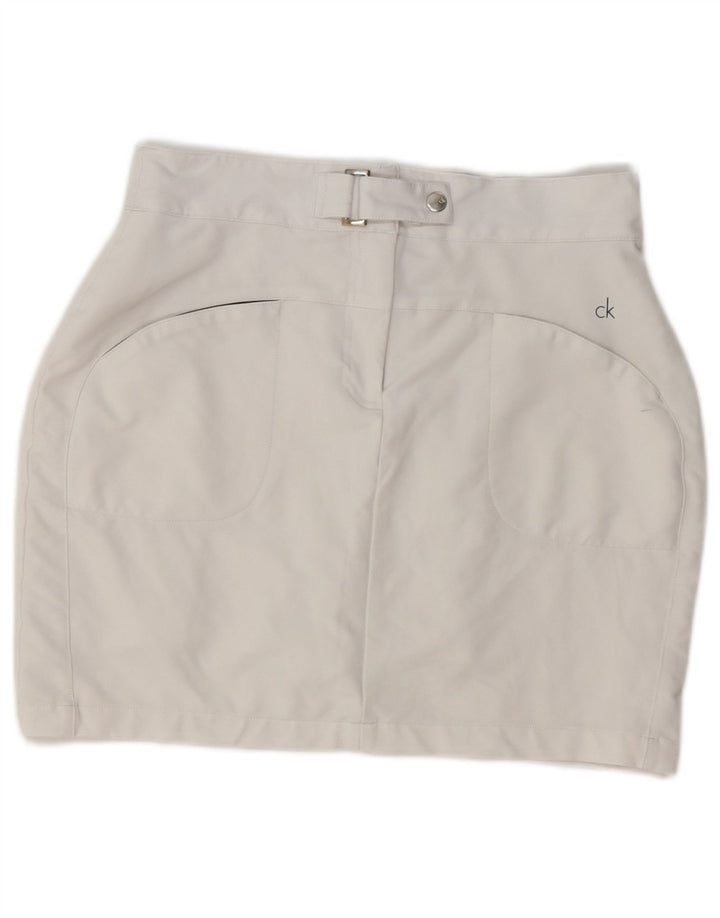 Calvin Klein Womens Mini Skirt UK 10 Small W28  White Polyester