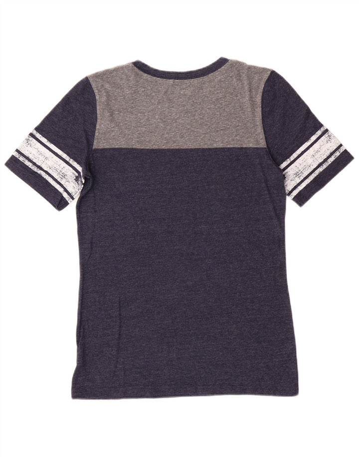Reebok Womens Graphic T-Shirt Top UK 14 Large Navy Blue Polyester
