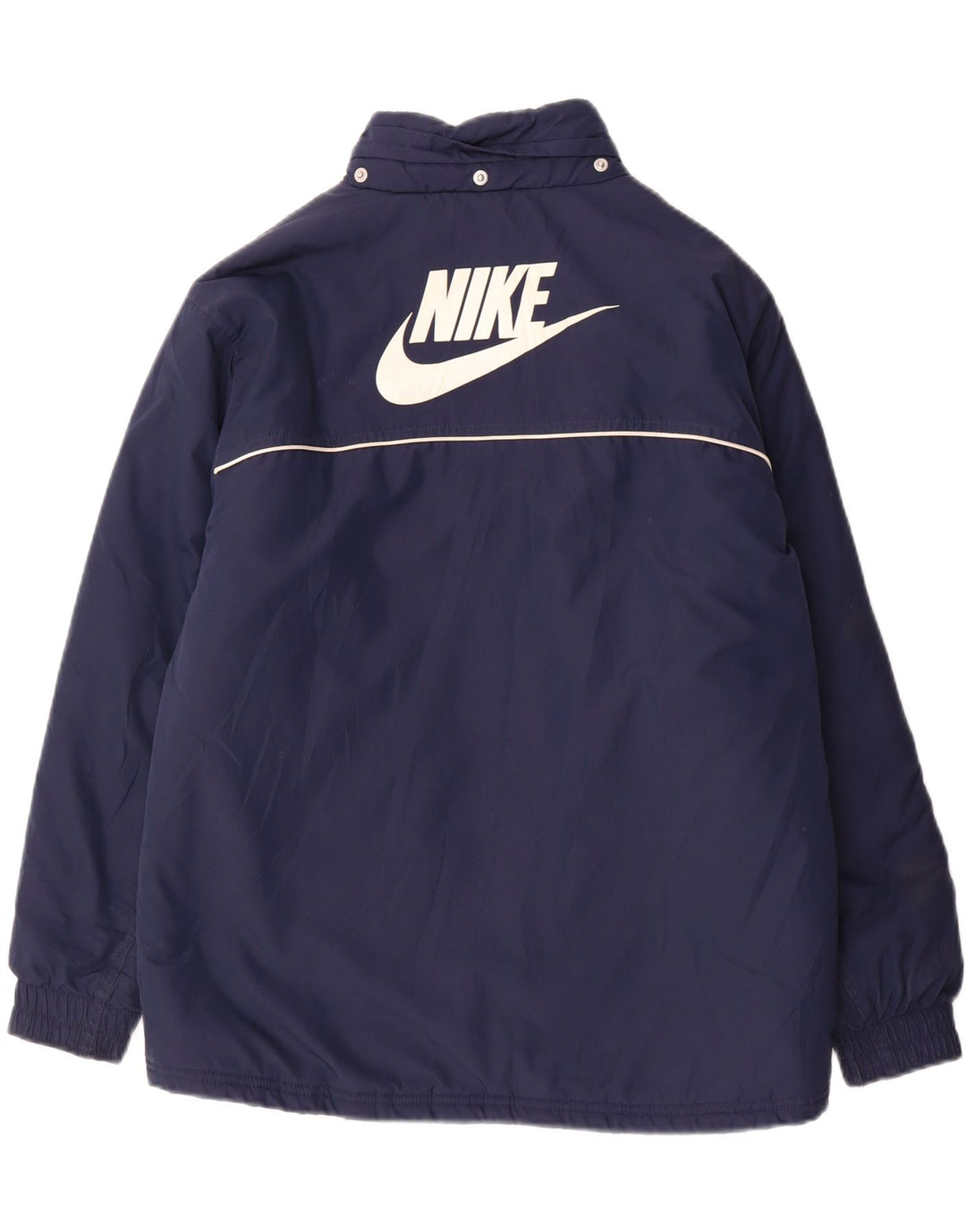 Nike Boys Graphic Padded Jacket 12-13 Years Large Navy Blue Polyester