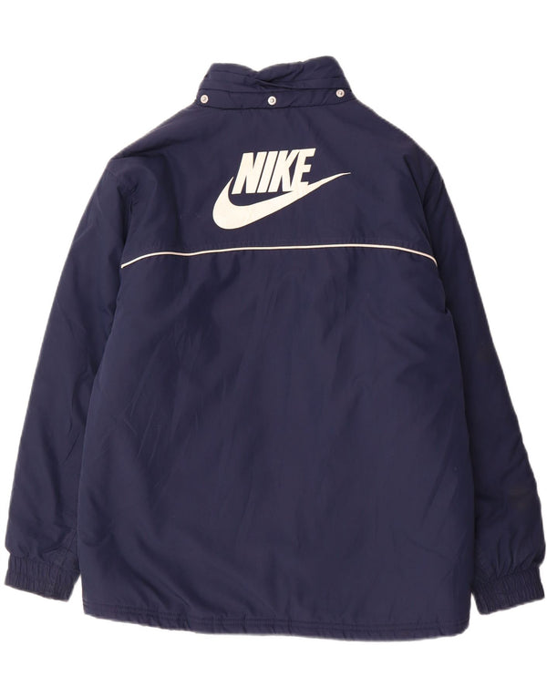 Nike Boys Graphic Padded Jacket 12-13 Years Large Navy Blue Polyester