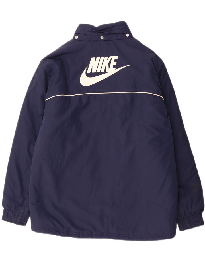 Nike Boys Graphic Padded Jacket 12-13 Years Large Navy Blue Polyester