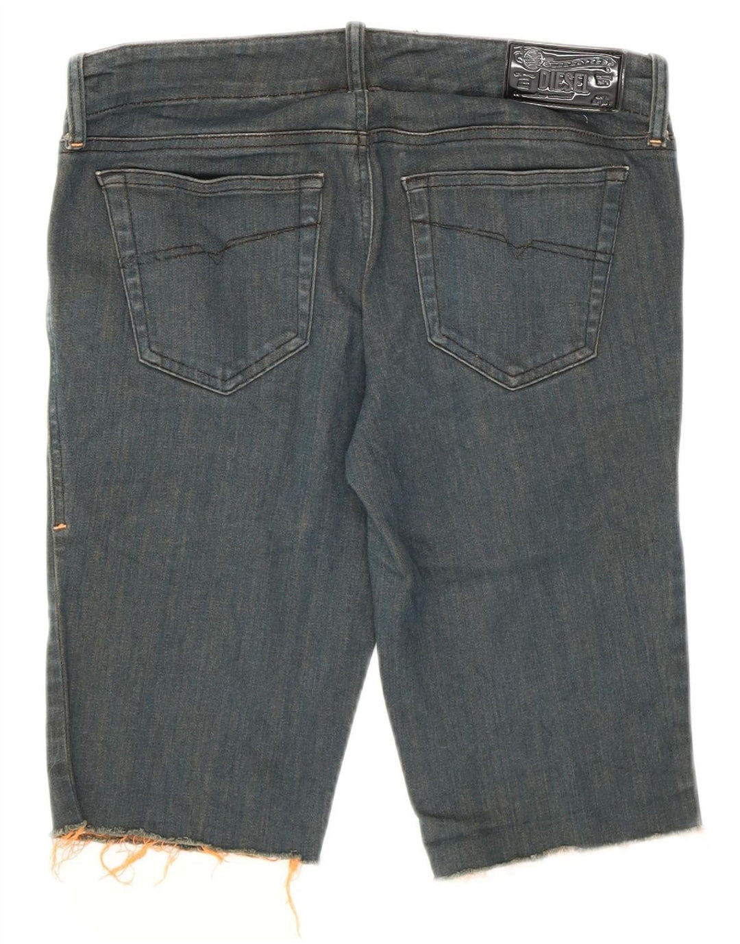 Diesel Womens Grupee Denim Shorts W27 Small Navy Blue Cotton