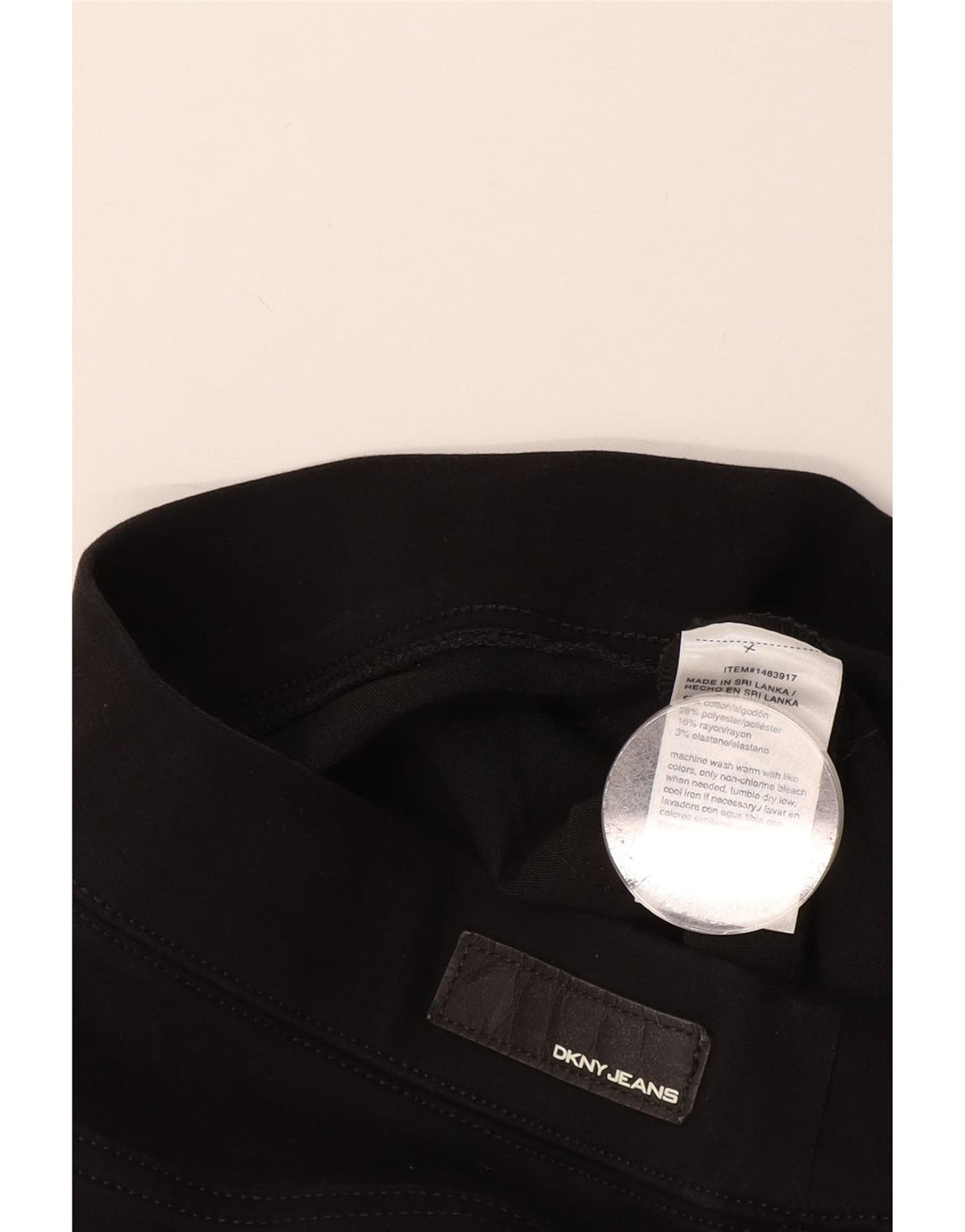 Dkny Womens Bermuda Shorts W30 Medium Black Cotton