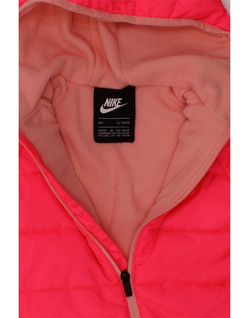 NIKE Baby Girls Hooded Padded Jumpsuit 3-6 Months  Pink Polyester Vintage Nike and Second-Hand Nike from Messina Hembry 