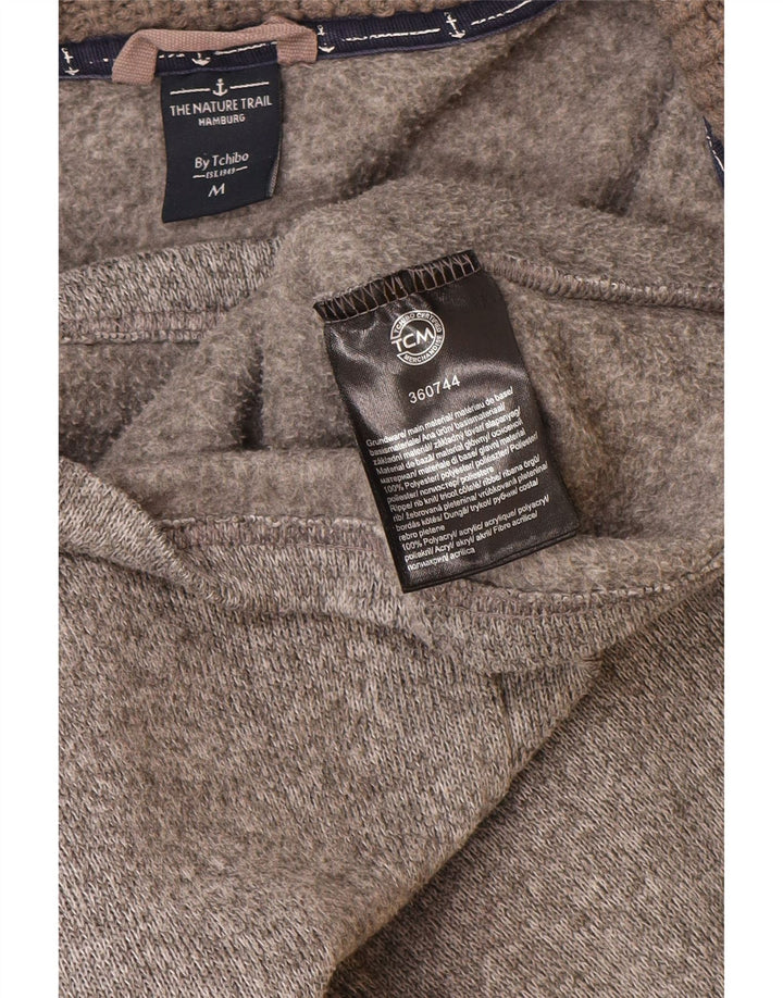 VINTAGE Womens Longline Zip Hoodie Sweater UK 14 Medium Grey Polyester