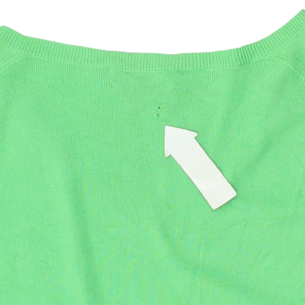 Polo Ralph Lauren Mens Green Knit V Neck Jumper | Vintage Designer Sweater VTG | Vintage Messina Hembry | Thrift | Second-Hand Messina Hembry | Used Clothing | Messina Hembry 