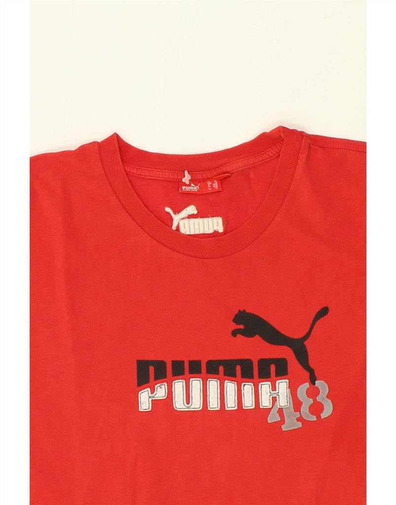 PUMA Mens Graphic T-Shirt Top XL Red Cotton Vintage Puma and Second-Hand Puma from Messina Hembry 