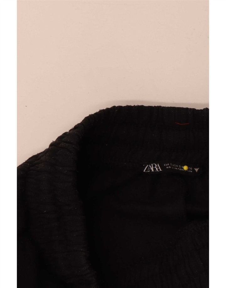 Zara Womens Tracksuit Trousers Joggers UK 8 Small Black