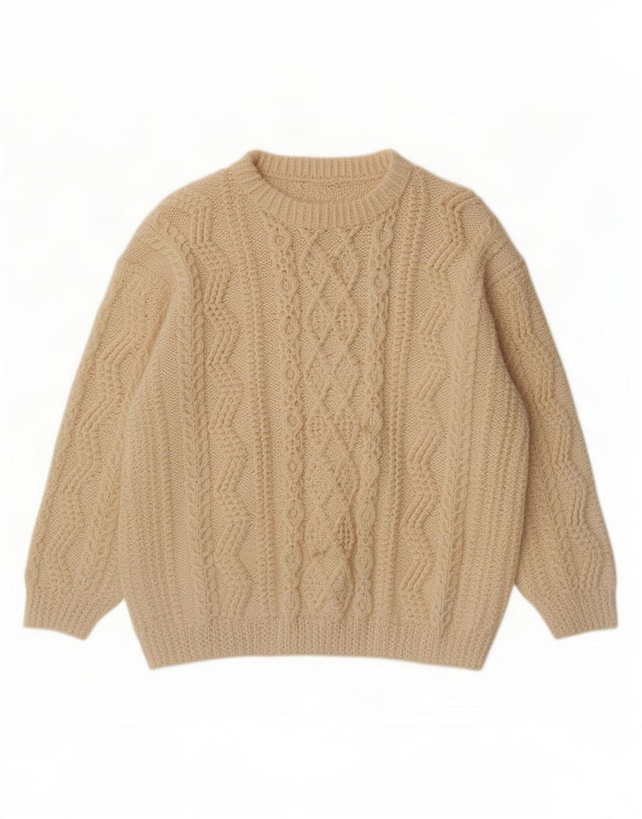 Vintage Mens Crew Neck Jumper Sweater 2XL Off White
