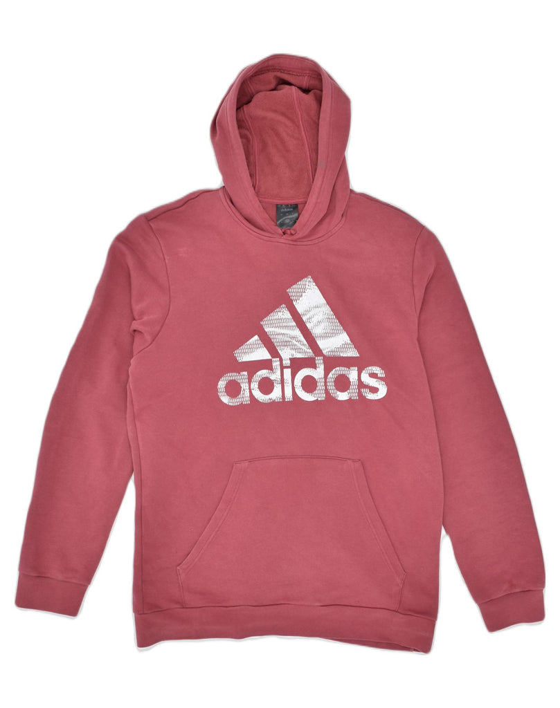 ADIDAS Mens Graphic Hoodie Jumper Large Red Cotton | Vintage | Thrift | Second-Hand | Used Clothing | Messina Hembry 