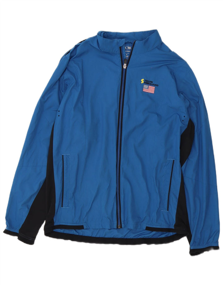 Adidas Mens Clima Proof Tracksuit Top Jacket Medium Blue Colourblock