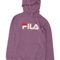 FILA Mens Graphic Hoodie Jumper Small Purple