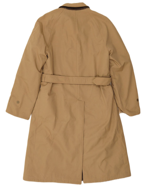 Diolen Mens Reversible Overcoat UK 36 Small Khaki Virgin Wool