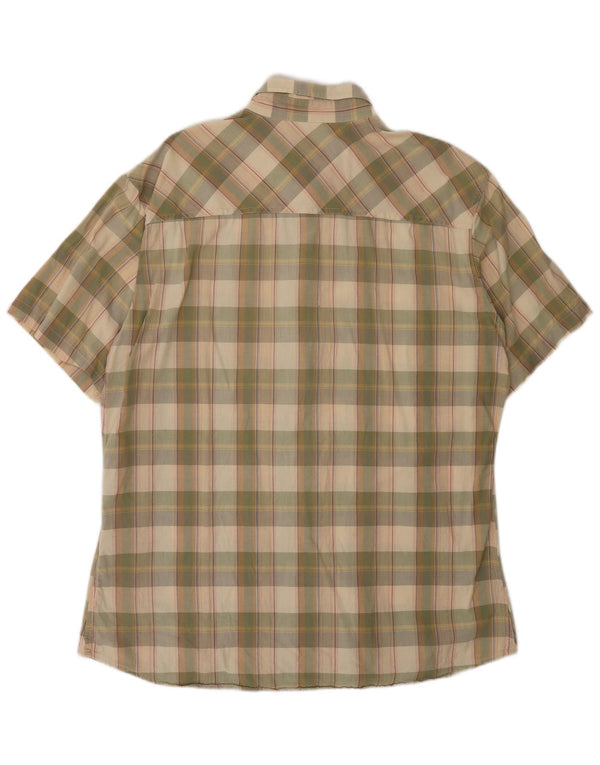 Marlboro Classics Mens Short Sleeve Shirt 2XL Green Check Cotton