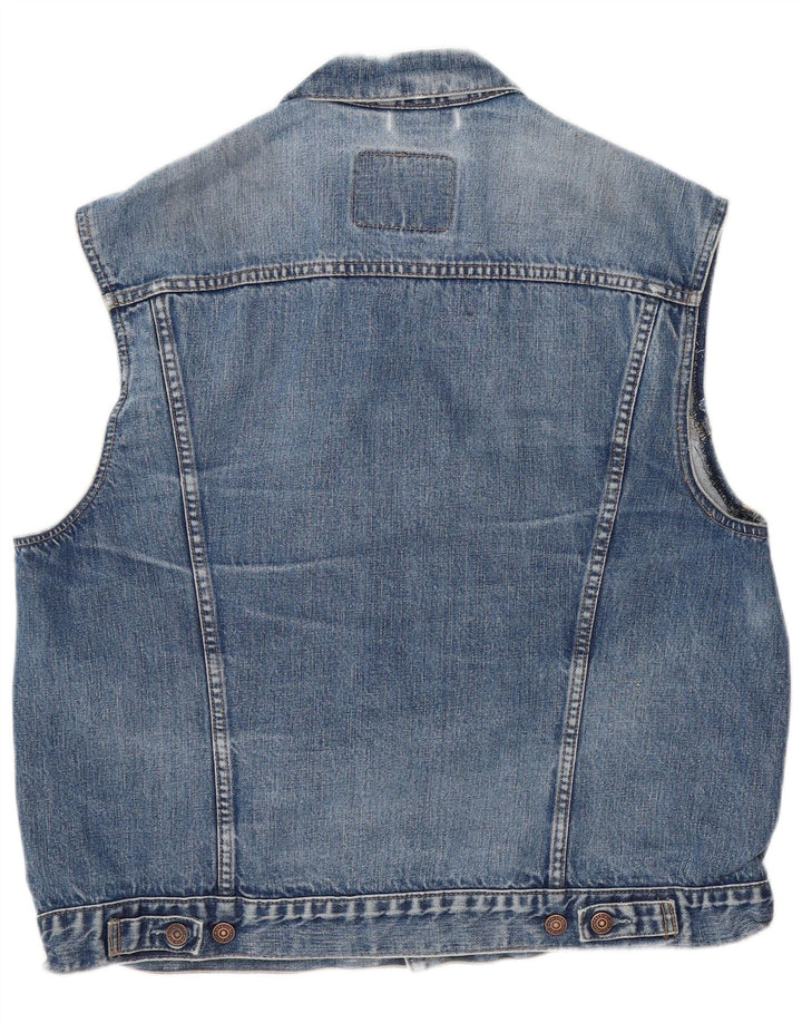 Levi's Mens Denim Gilet UK 42 XL Blue