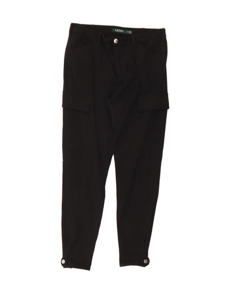 RALPH LAUREN Womens Slim Cargo Trousers US 8 Medium W32 L26 Black Cotton Vintage Ralph Lauren and Second-Hand Ralph Lauren from Messina Hembry 