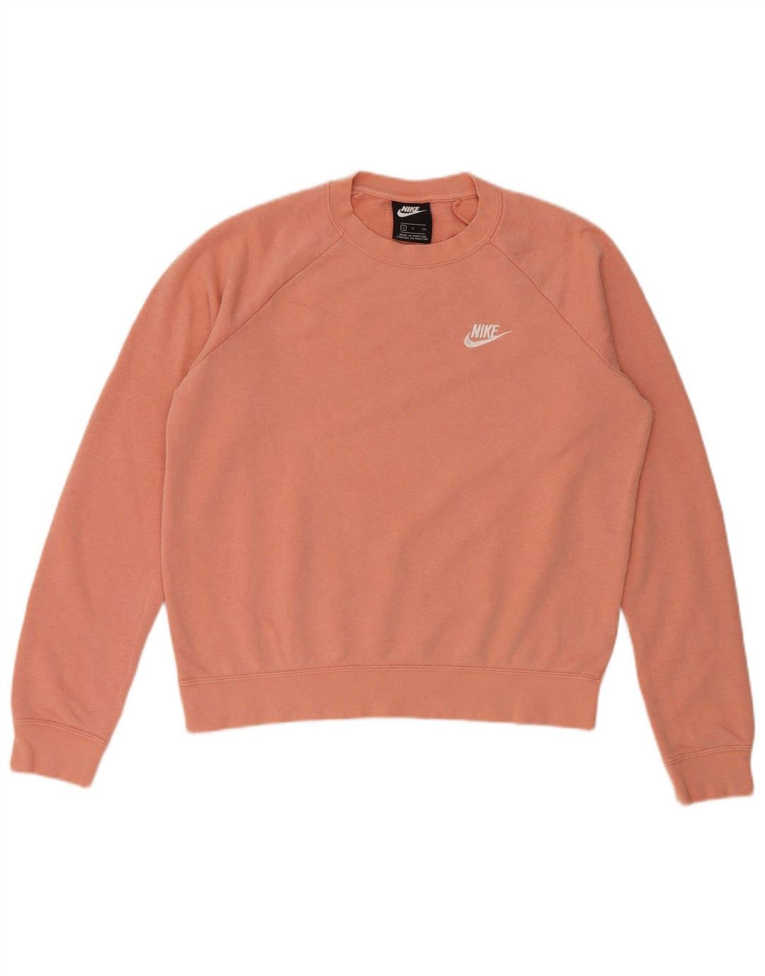 Nike Womens Oversized Sweatshirt Jumper UK 10 Small Pink Cotton