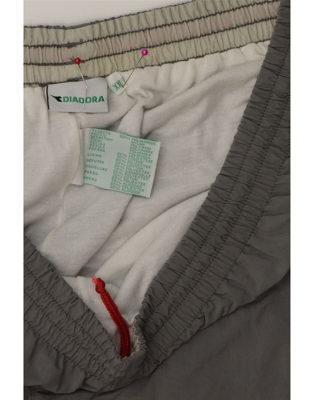 DIADORA Mens Tracksuit Trousers 2XL  Grey Polyester
