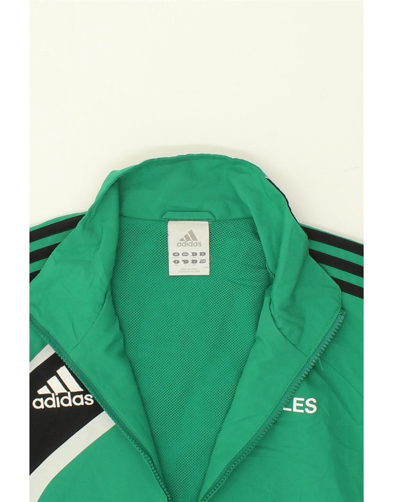 ADIDAS Mens Graphic Tracksuit Top Jacket UK 42/44 Large Green Colourblock | Vintage Adidas | Thrift | Second-Hand Adidas | Used Clothing | Messina Hembry 