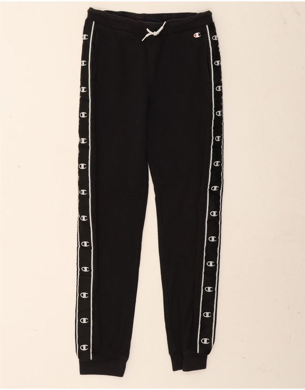 Champion Boys Graphic Tracksuit Trousers Joggers 13-14 Years XL Black