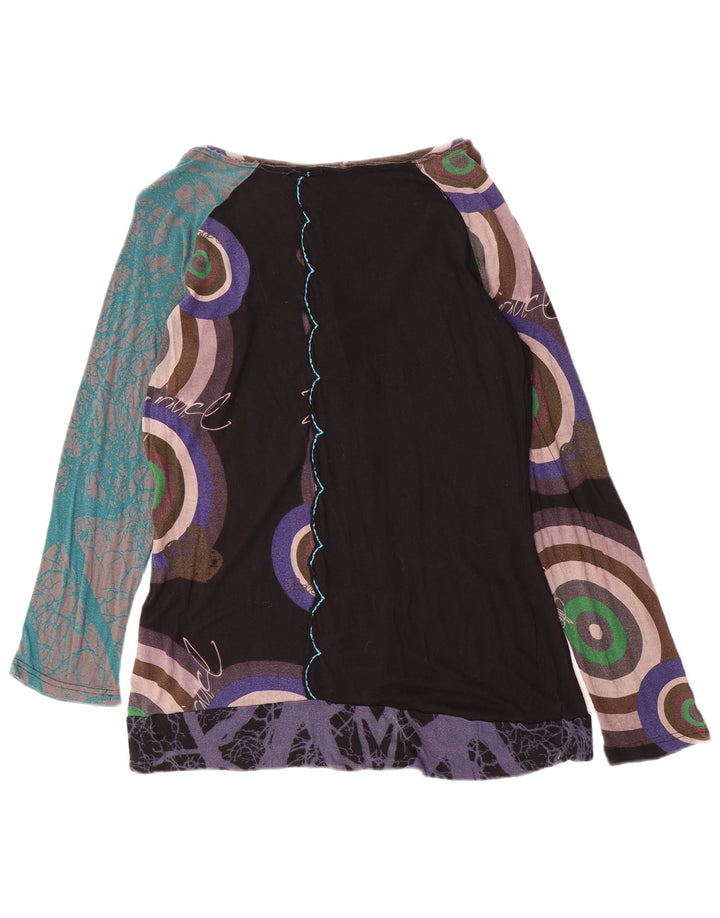 Desigual Womens Abstract Pattern Tunic Top UK 18 XL Multicoloured Viscose
