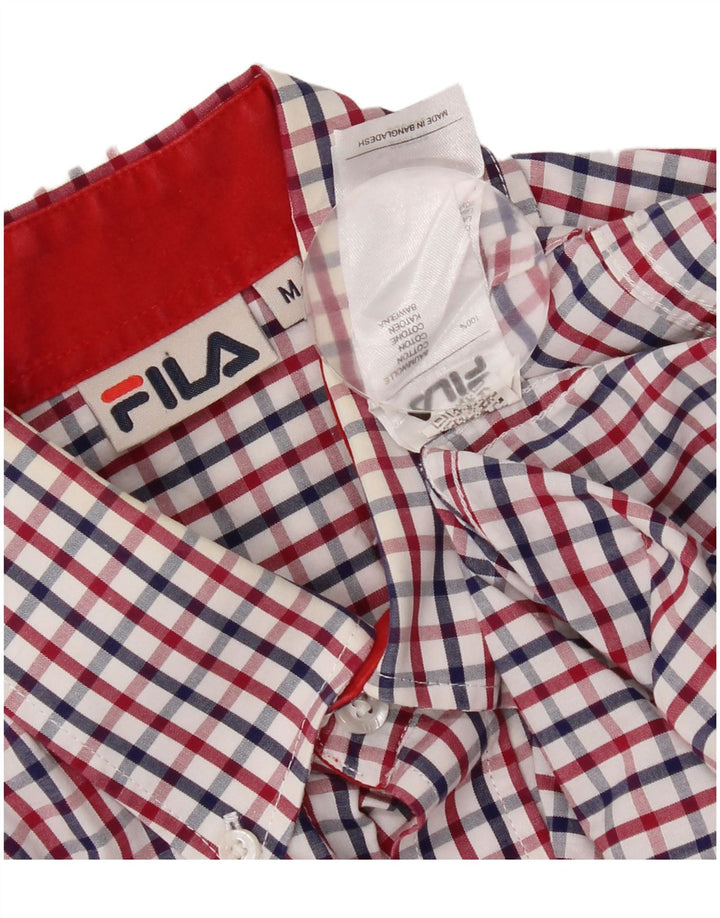Fila Mens Shirt Medium Multicoloured Check Cotton