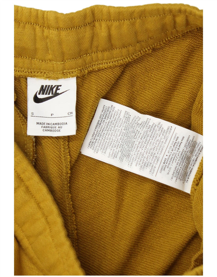 Nike Mens Tracksuit Trousers Joggers Small  Yellow Cotton