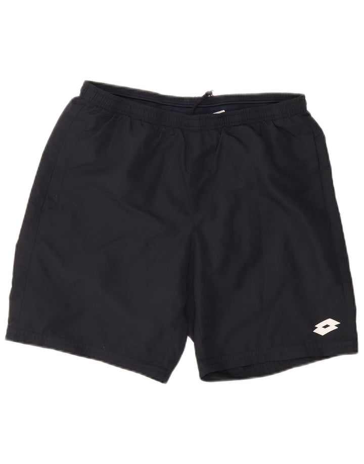 LOTTO Mens Sport Shorts Small  Navy Blue Polyester