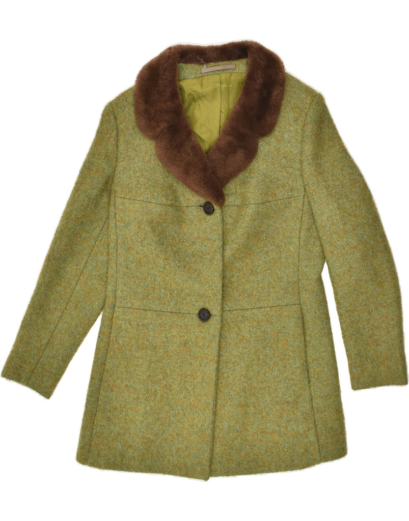 VINTAGE Womens Overcoat UK 12 Medium Green | Vintage Vintage | Thrift | Second-Hand Vintage | Used Clothing | Messina Hembry 