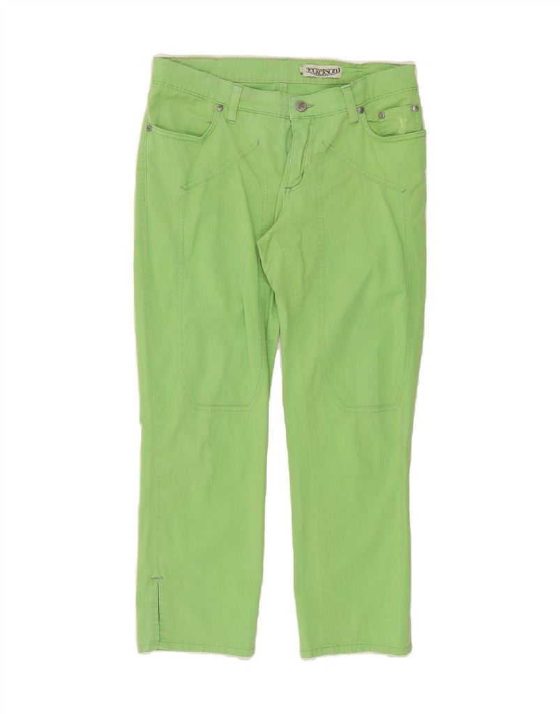 JECKERSON Womens Crop Casual Trousers W30 L24 Green Cotton Vintage Jeckerson and Second-Hand Jeckerson from Messina Hembry 