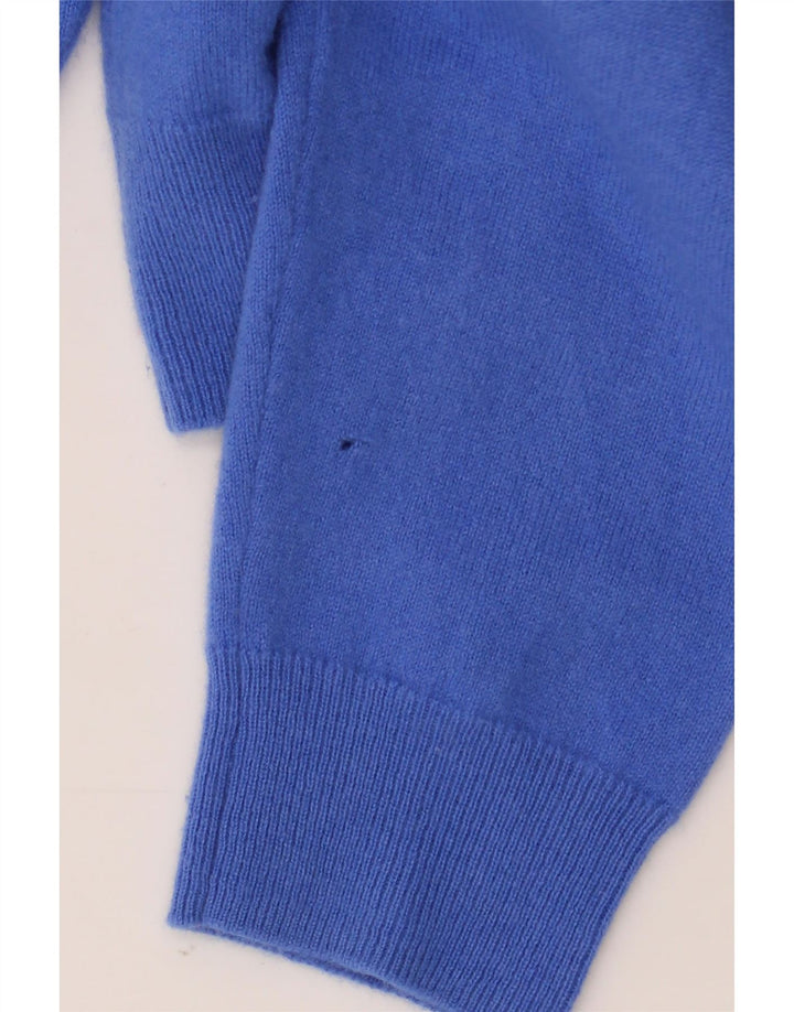 Massimo Dutti Mens Crew Neck Jumper Sweater XL Blue Wool