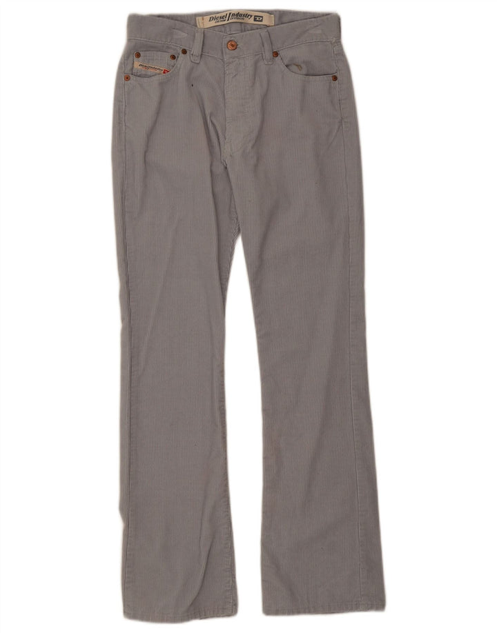 Diesel Womens Bootcut Corduroy Trousers W27 L30 Grey Cotton